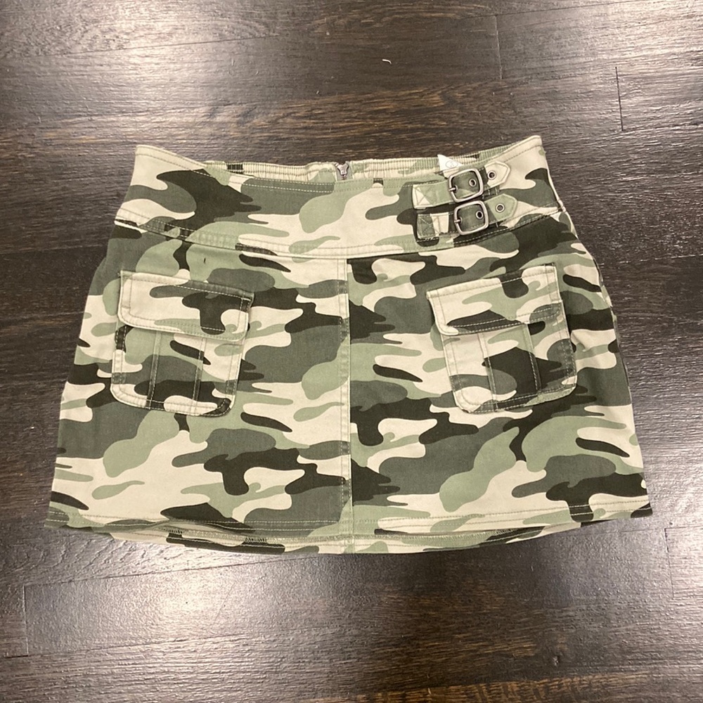 Camo army mini skirt